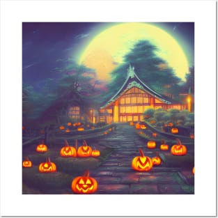 Old Fashioned Pumpkin Jack O Lantern Faces Posters and Art